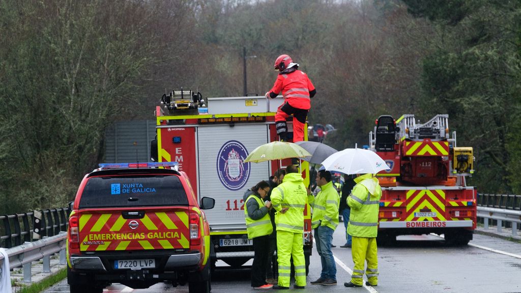 Imagen de archivo de los equipos de emergencia en un accidente en Pontevedra