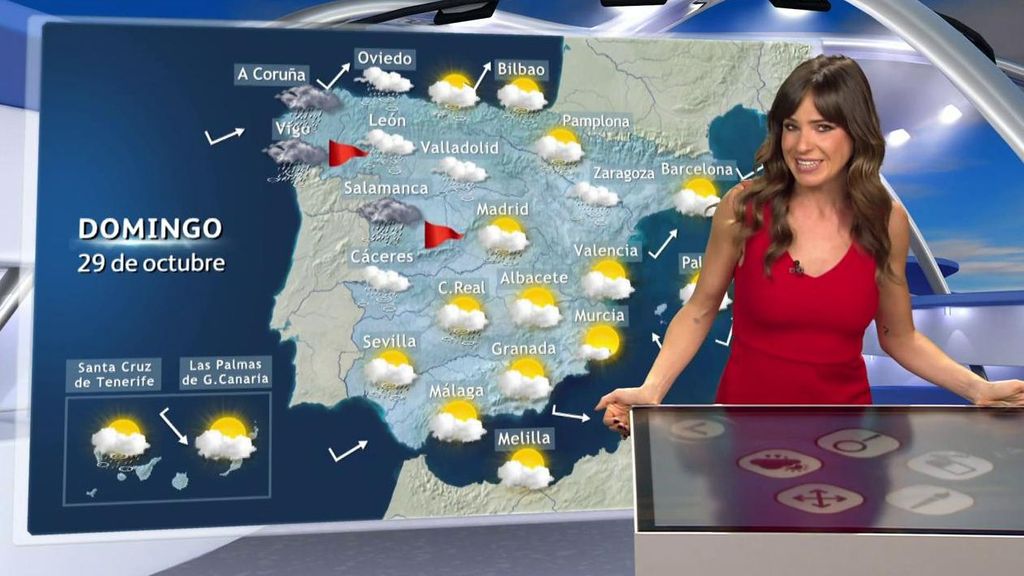 La borrasca 'Celine' pone en alerta amarilla a nueve provincias por lluvias este domingo