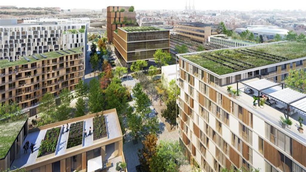 Recreación de cómo será el primer ecodistrito de España, en Barcelona