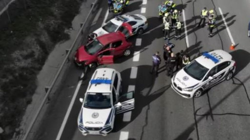 Detenido en Madrid tras arrollar a varias patrullas en una violenta persecución policial de 30 kilómetros