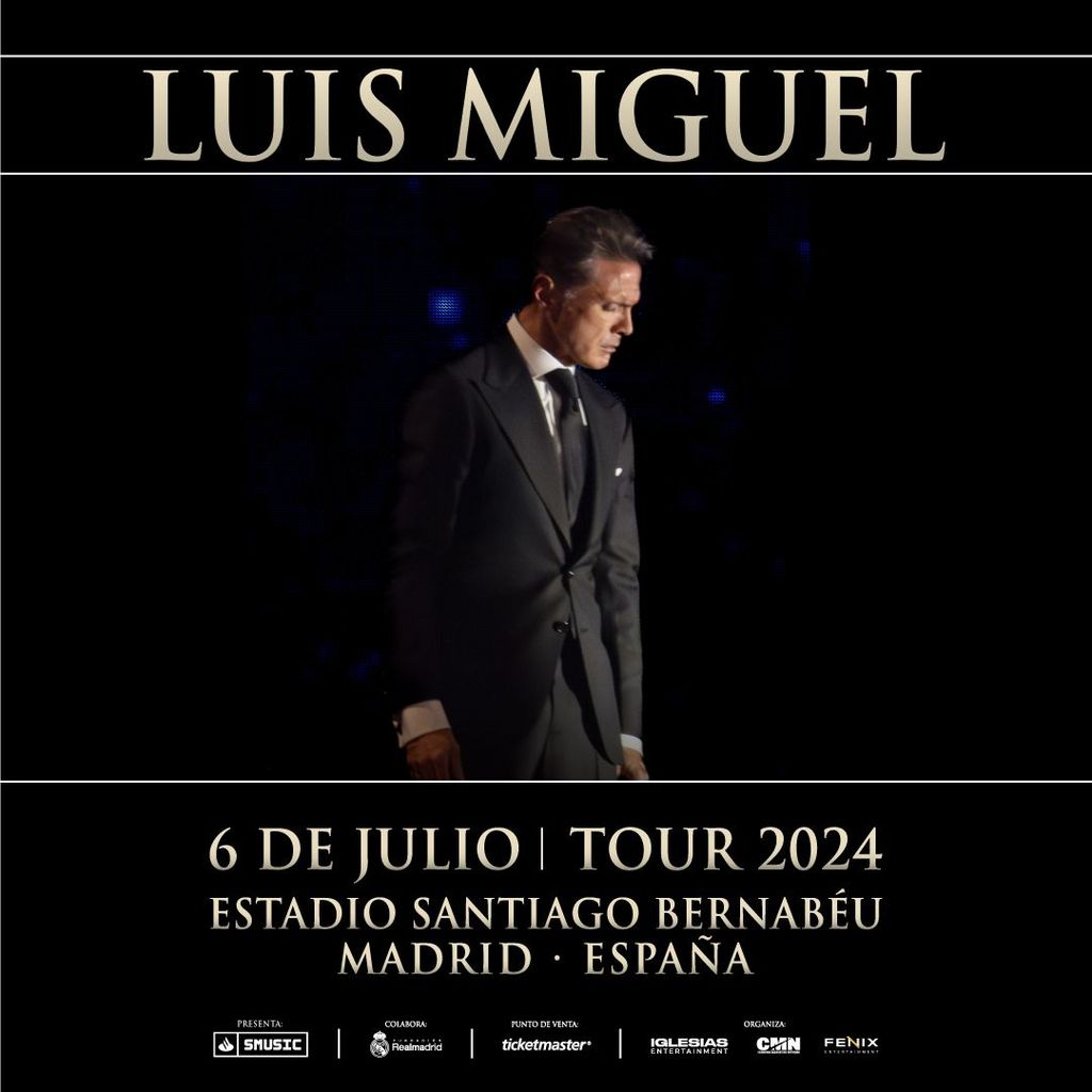 El cartel de la próxima gira de Luis Miguel, con parada de España