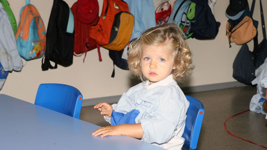 La princesa Leonor, en su primer día de guardería