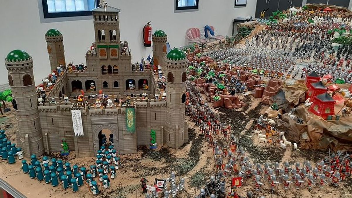 Recreación con Playmobil de la batalla de Las Navas de Tolosa