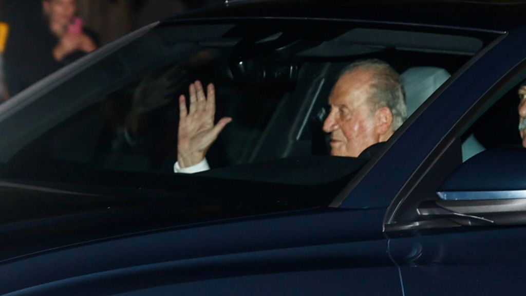 El rey Emérito llega al Palacio de El Pardo para la celebración familiar del cumpleaños de la princesa Leonor