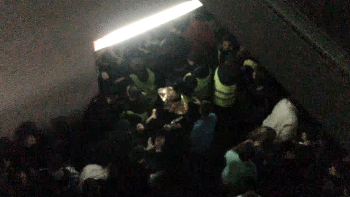 Tumulto en uno de los vomitorios del Madrid Arena la madrugada del 1 de noviembre de 2012