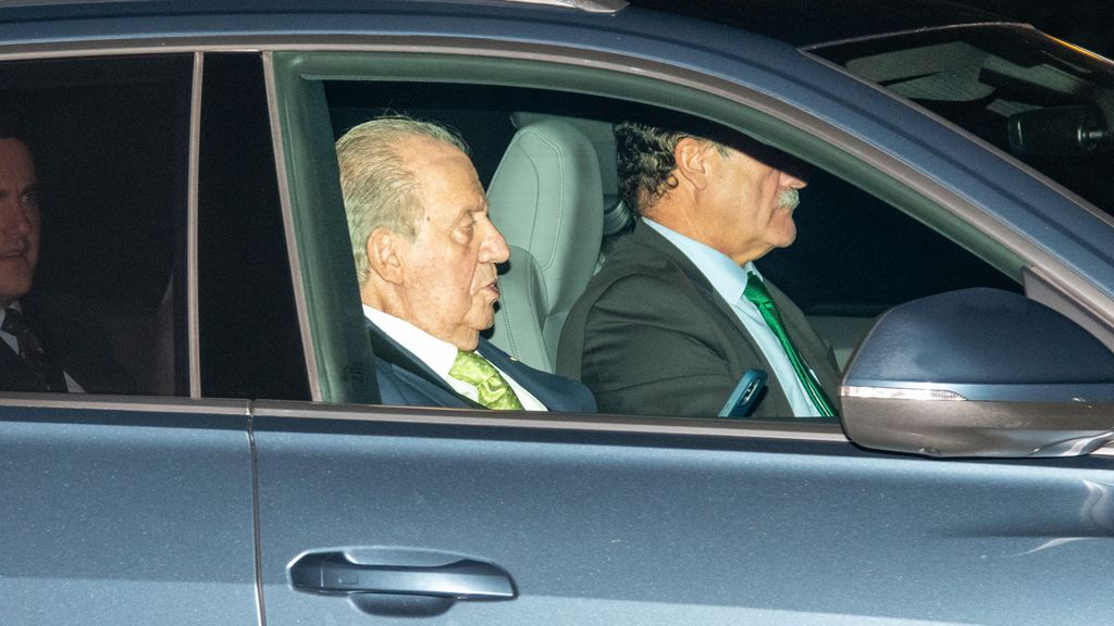 El rey Juan Carlos, captado a su salida del Palacio de El Pardo