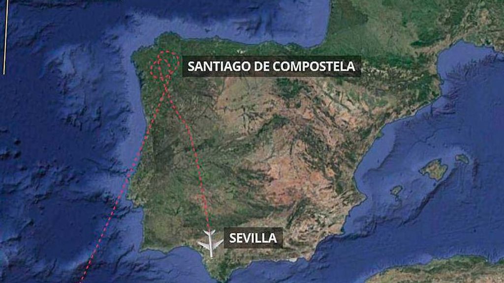 Un avión con destino a Santiago desde Lanzarote acaba en Sevilla por culpa de la borrasca