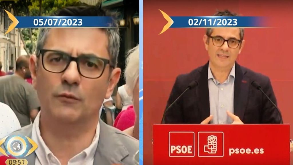 Bolaños y su radical cambio de opinión en pocos meses: de sentenciar a Puigdemont a defender la amnistía