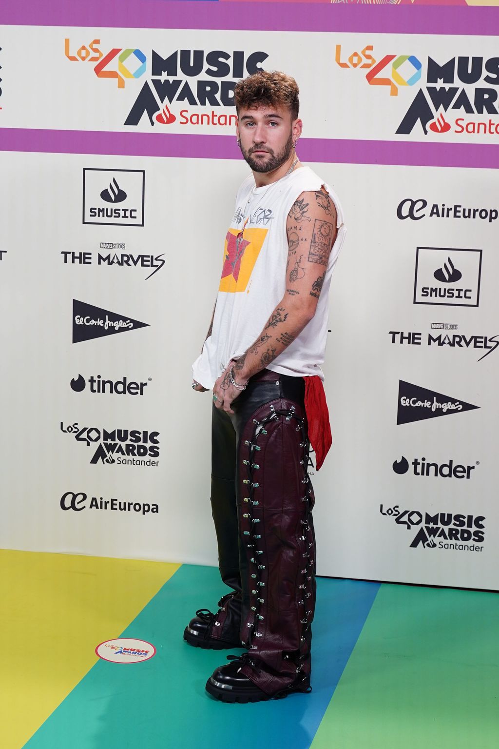 Dani Fernández, en Los40 Music Awards Santander 2023