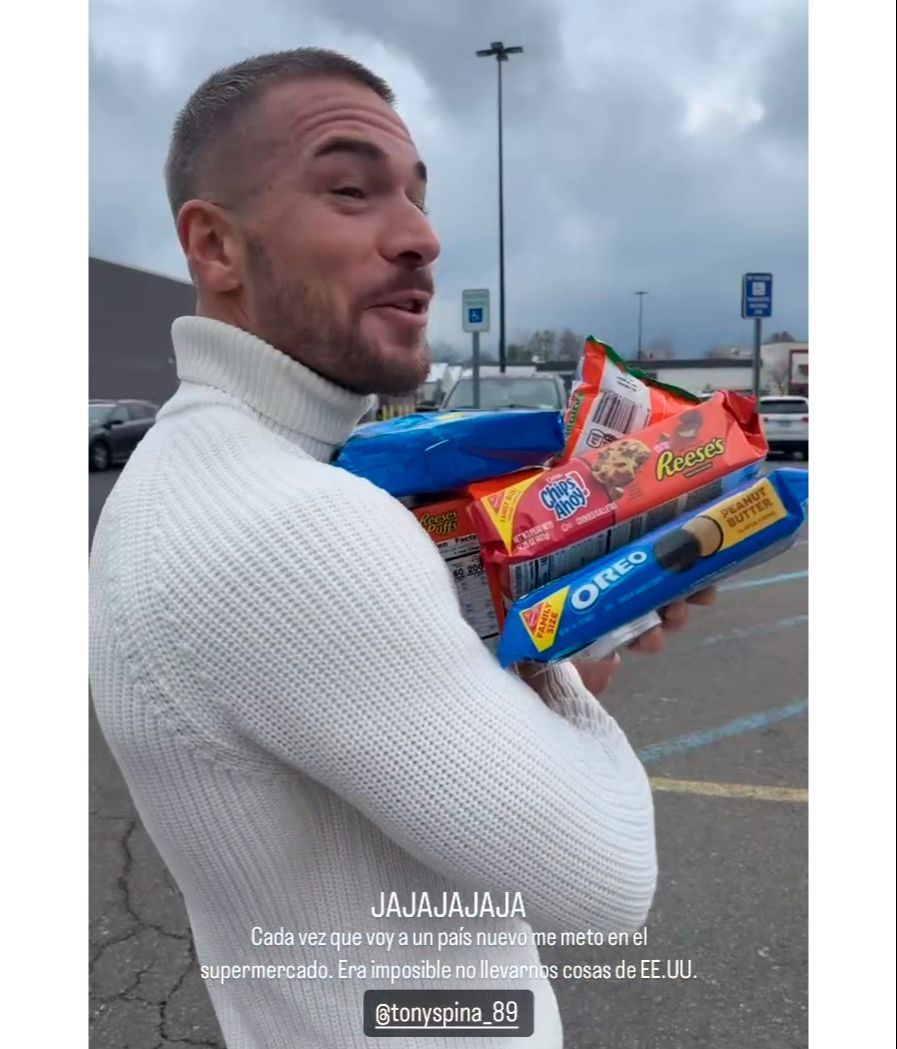 La compra que ha hecho Tony Spina en un supermercado de EEUU