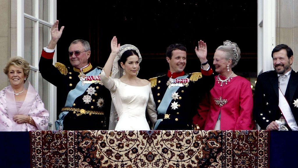 La familia real danesa, el día de la boda de los príncipes Mary y Felipe