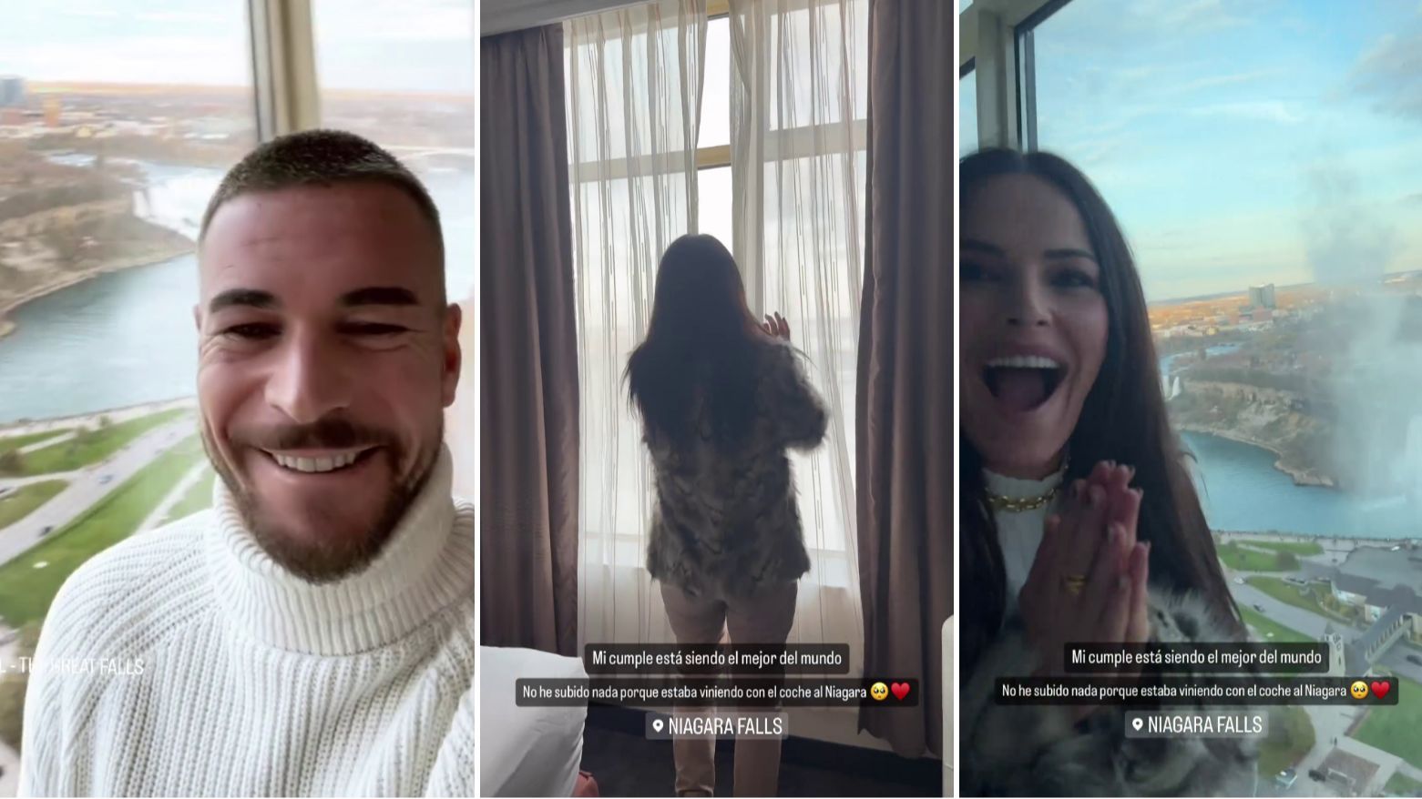 Marta Peñate y Tony Spina enseñan las espectaculares vistas desde su hotel en Niágara