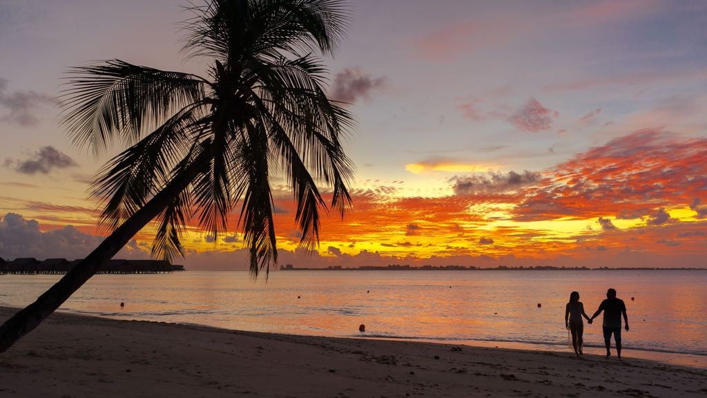 Pareja en el Caribe