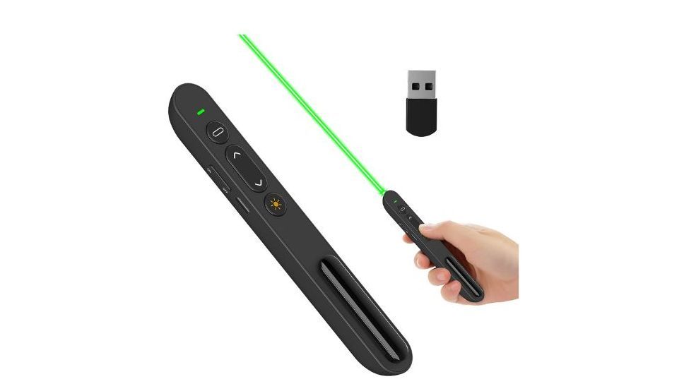 Puntero láser verde e inalámbrico para presentaciones de Rioicc