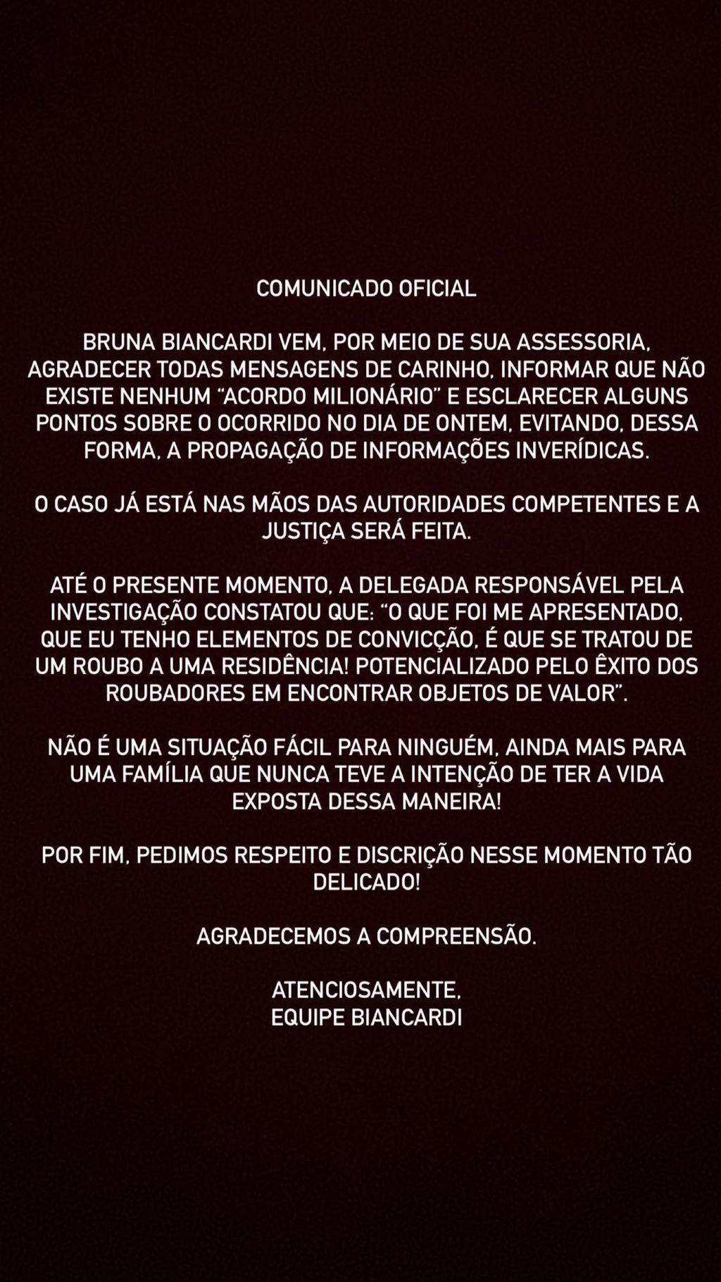 Bruna Biancardi niega, además, tener un acuerdo millonario sobre las infidelidades de Neymar