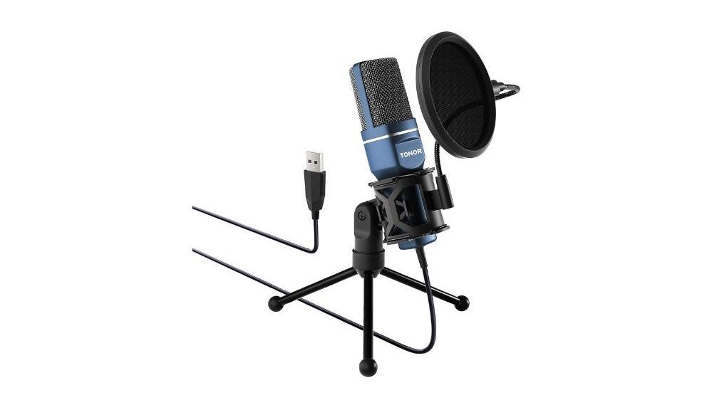 Micrófono de condensador para streaming con trípode de TONOR