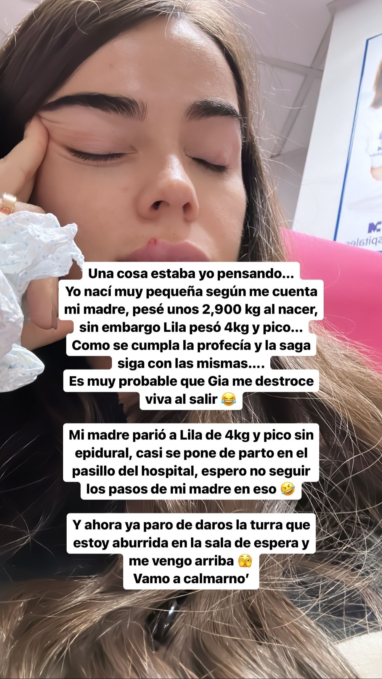 Violeta teme que el peso de su hija pueda ser un problema en el parto