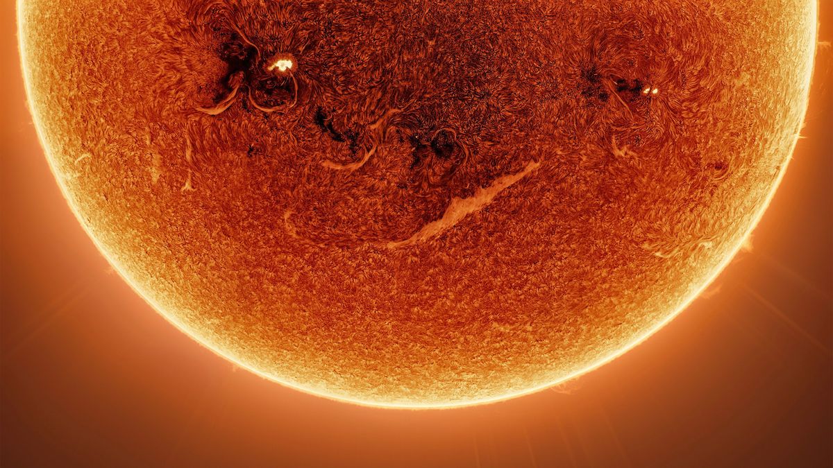 Capturan una impresionante imagen del sol con un telescopio casero: "Si apuntara con uno normal, perdería la vista"