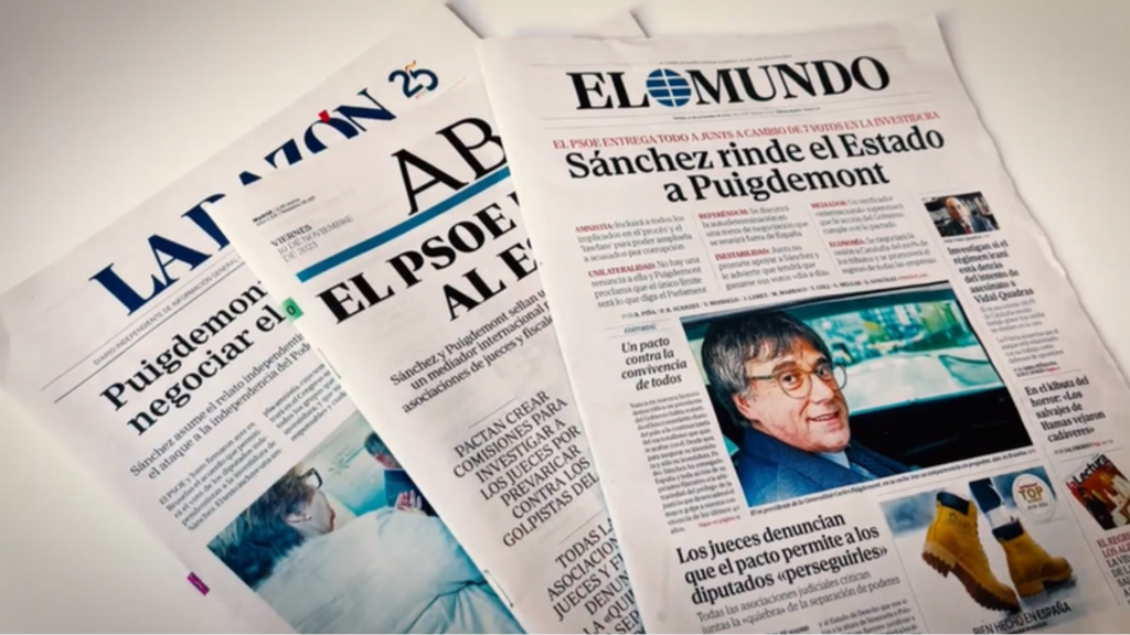 España, más dividida tras el acuerdo PSOE-Junts: las portadas del día y reacciones de jueces, fiscales y la Agencia Tributaria por el lawfare