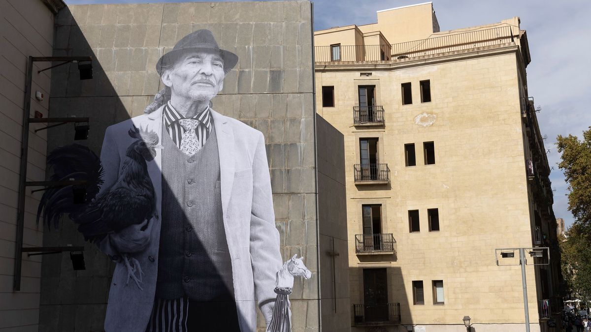 Mural en la Rambla de Barcelona