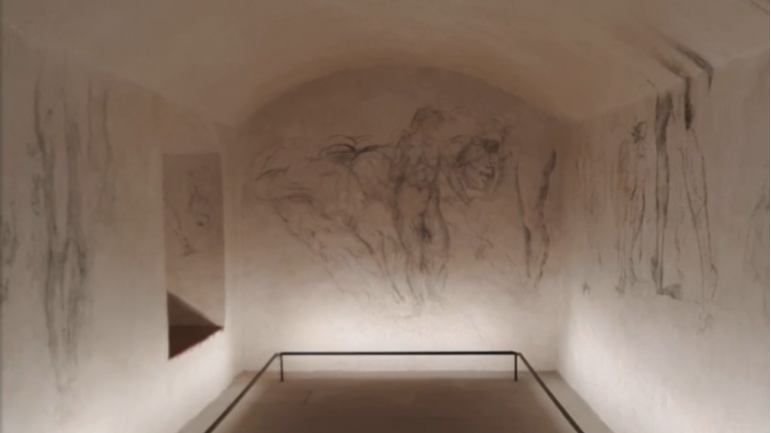 Florencia abre al público la “sala secreta” de Miguel Ángel: los dibujos del genio en el sótano
