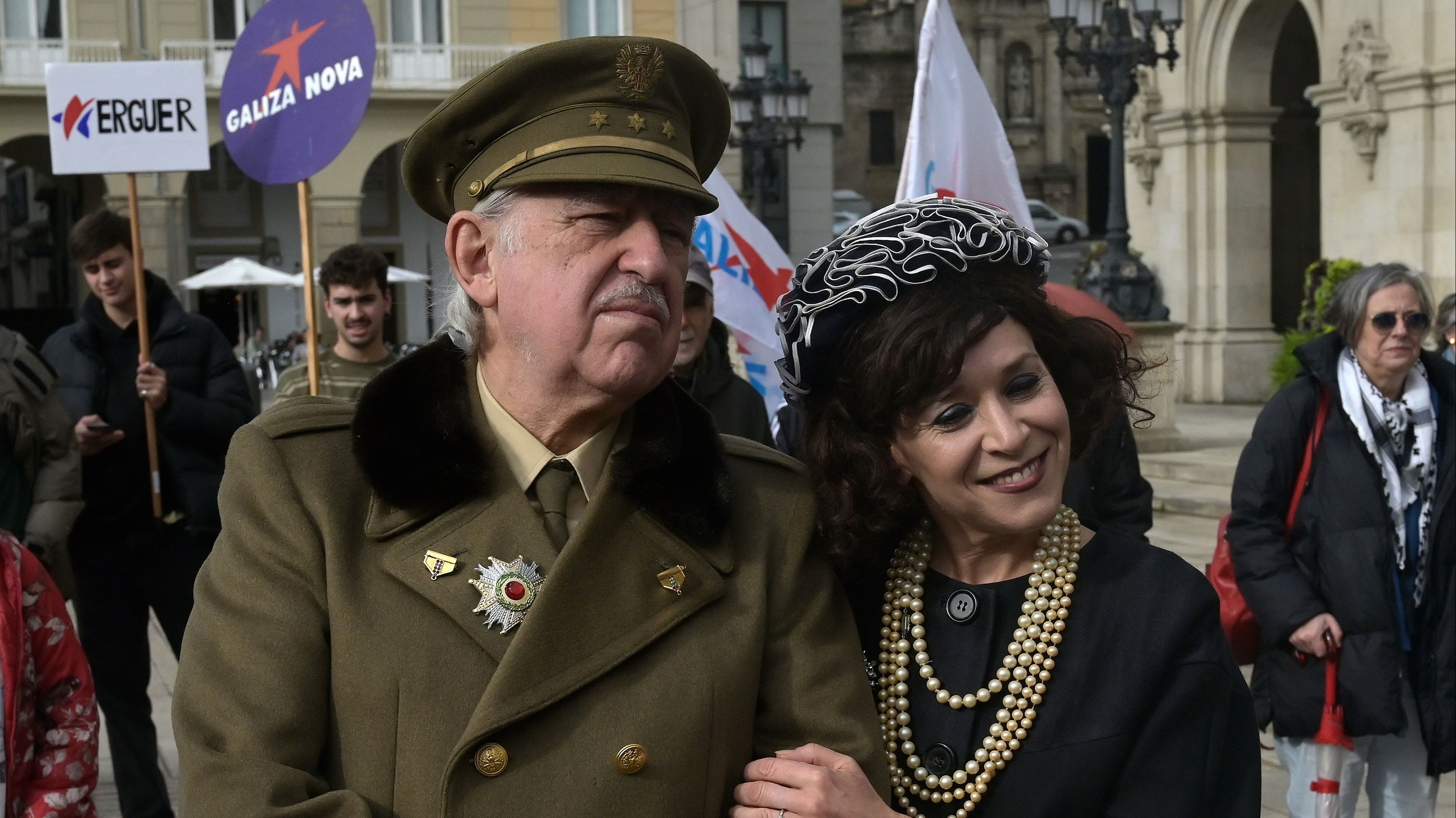 Los actores Fernando Morán e Isabel Risco, que interpretan a Francisco Franco y a Carmen Polo