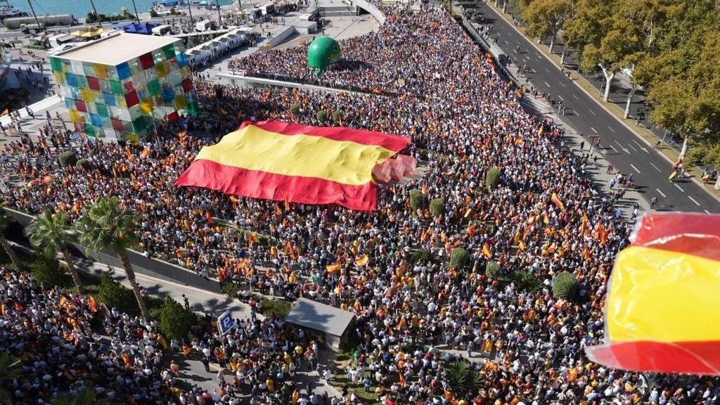 Unas 52.000 personas se concentran en Málaga en la manifestación convocada por el PP
