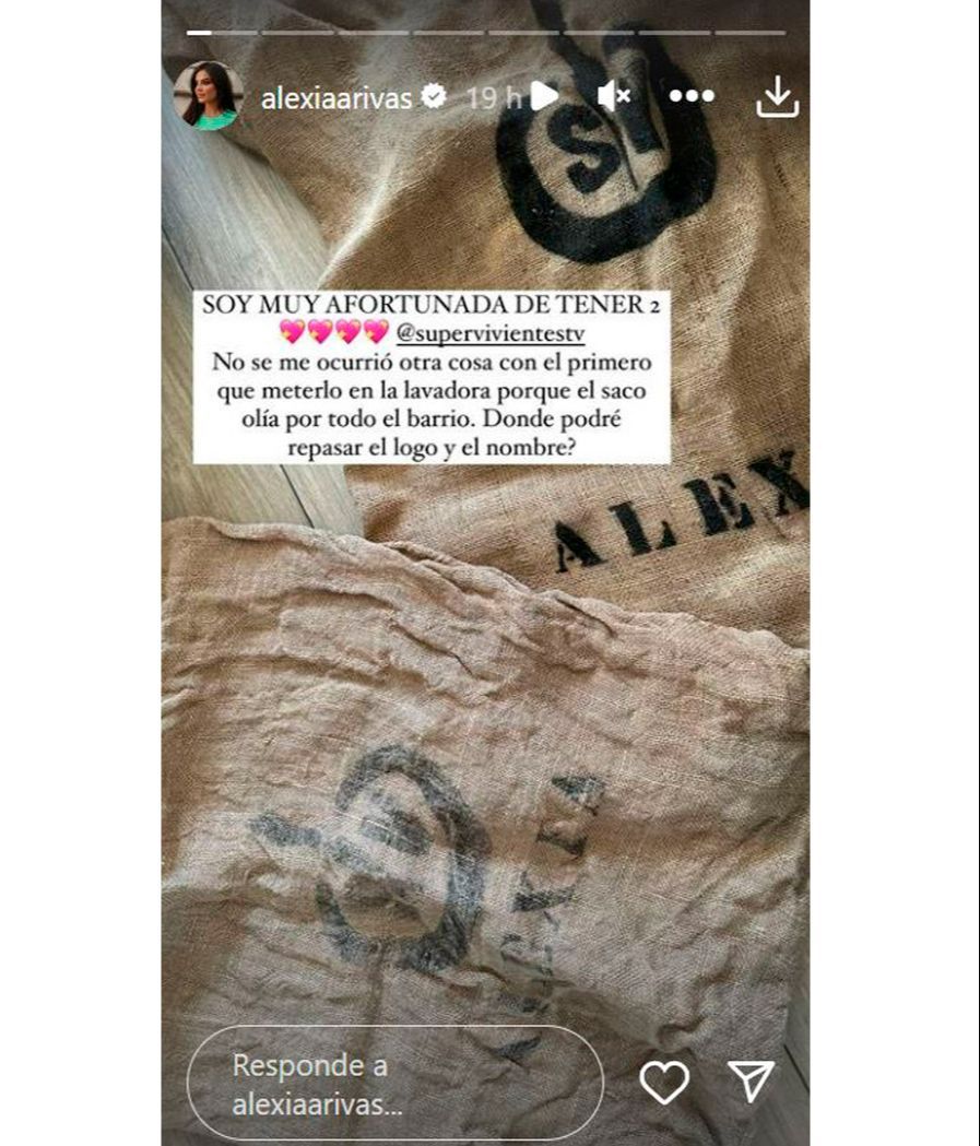 Alexia Rivas enseña cómo ha quedado su saco de 'Supervivientes' tras meterlo en la lavadora