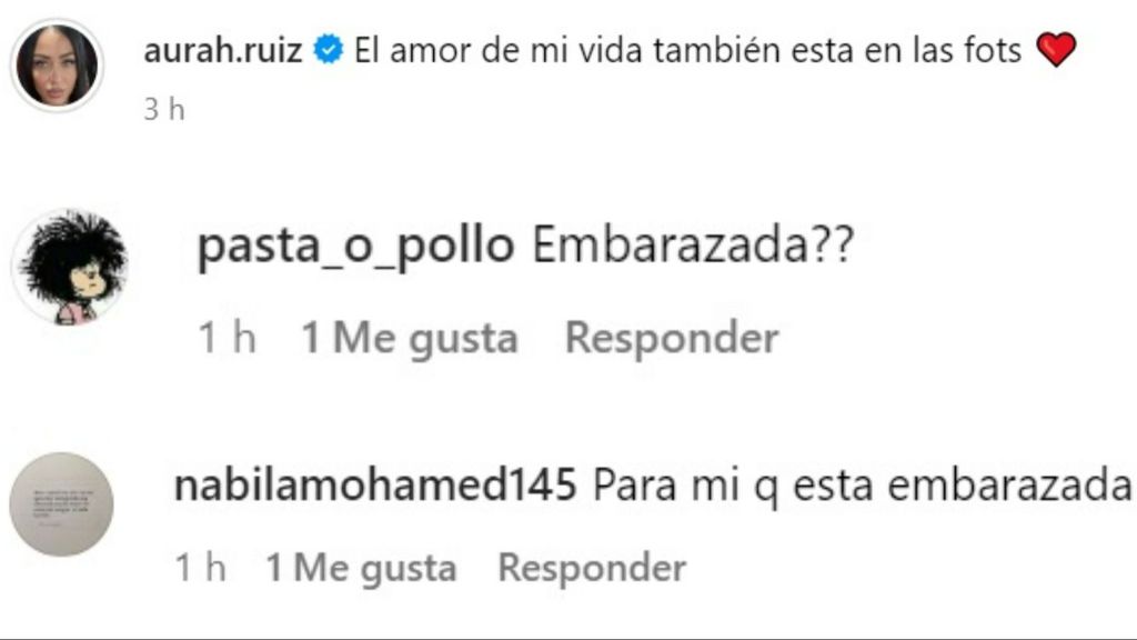 Aurah Ruiz desata los rumores de embarazo con su última publicación