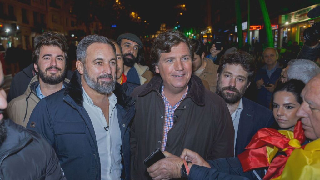 Santiago Abascal y el periodista norteamericano Tucker Carlson