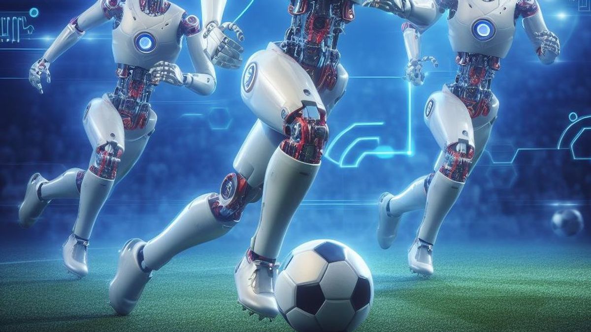 Androides jugando al fútbol