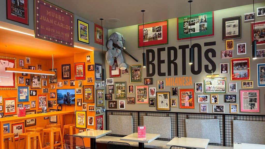 Local de Berto's Milanesa en homanaje al rey emérito