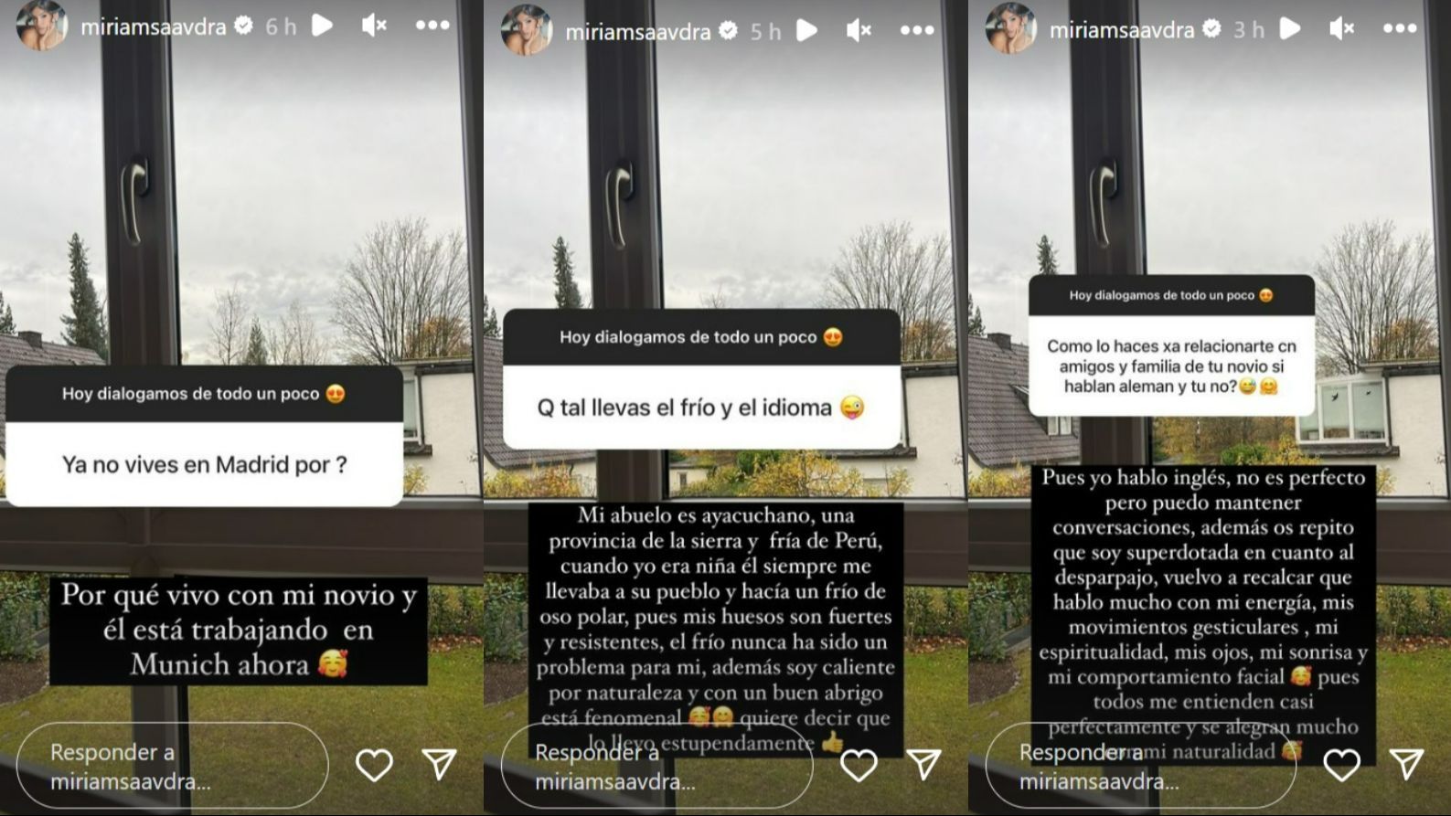 Miriam Saavedra habla de su vida en Múnich