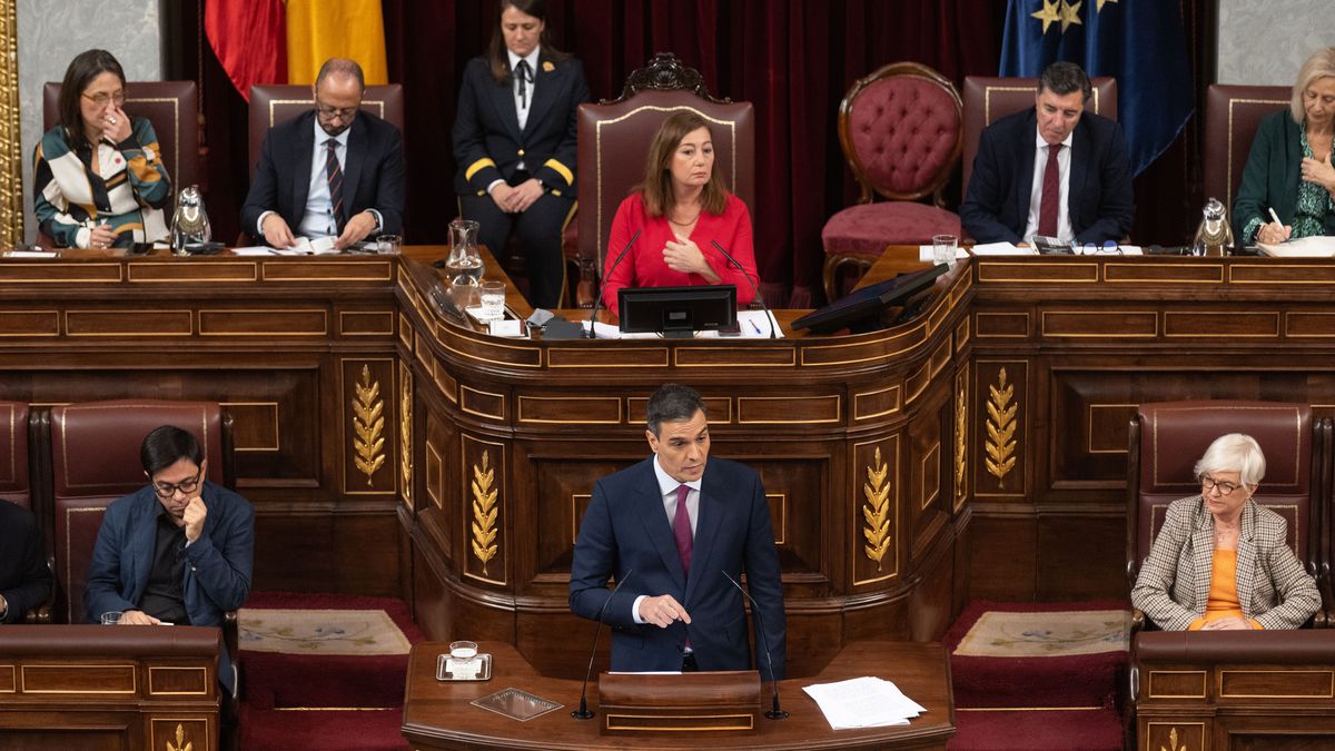 Pedro Sánchez, candidato a la investidura, toma la palabra en el Congreso de los Diputados