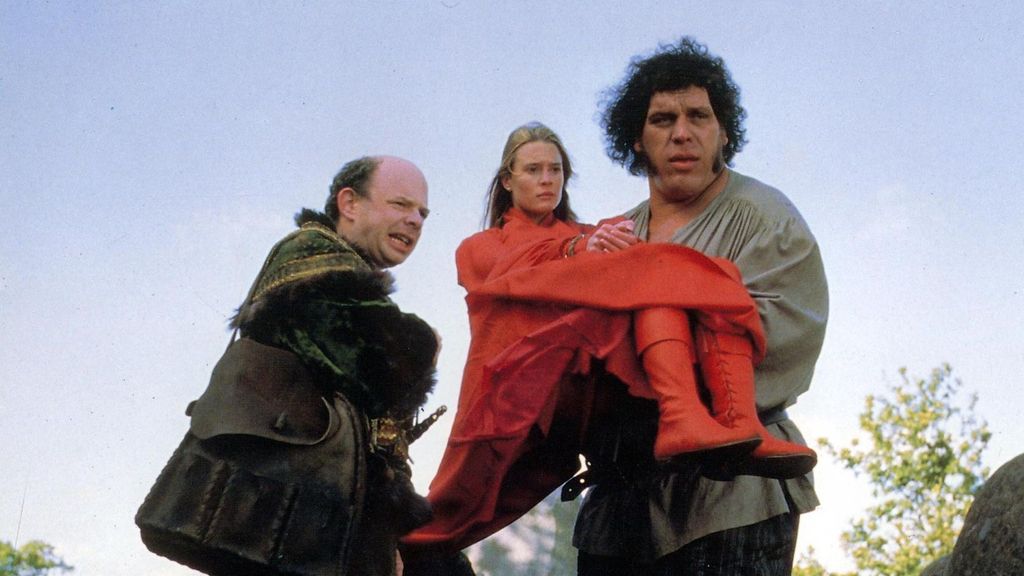 Wallace Shawn, Robin Wright y André el Gigante en 'La princesa prometida'