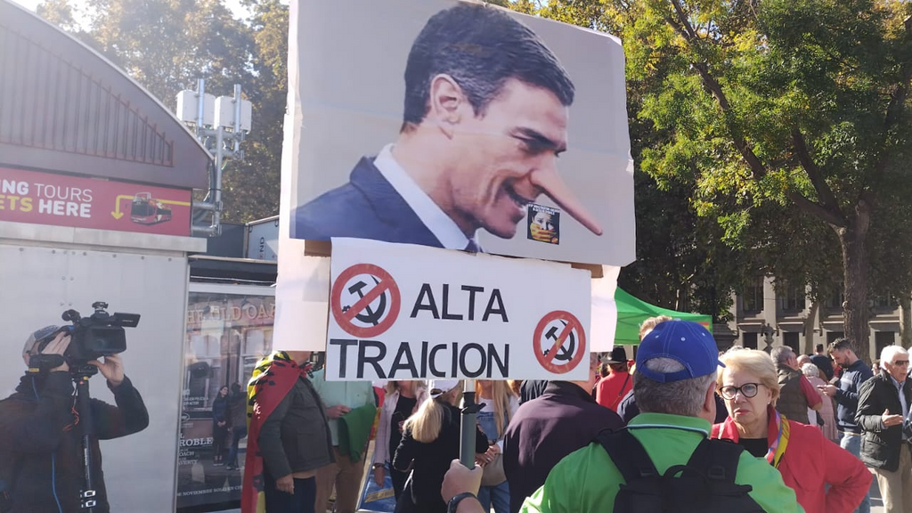 Manifestación en Madrid contra la amnistía y Pedro Sánchez