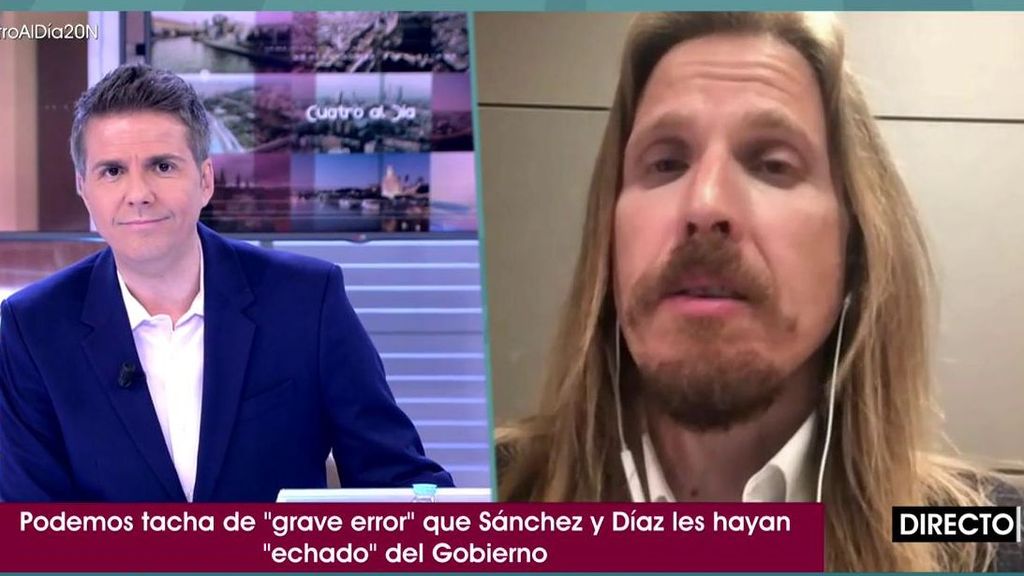 El coportavoz de Podemos tras quedarse sin ministerios en el nuevo Gobierno de Sánchez: “Es un grave error”