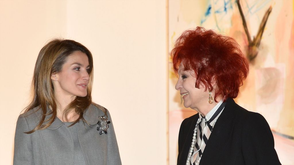 Con la Reina Letizia, durante la inauguración de ARCO 2013.