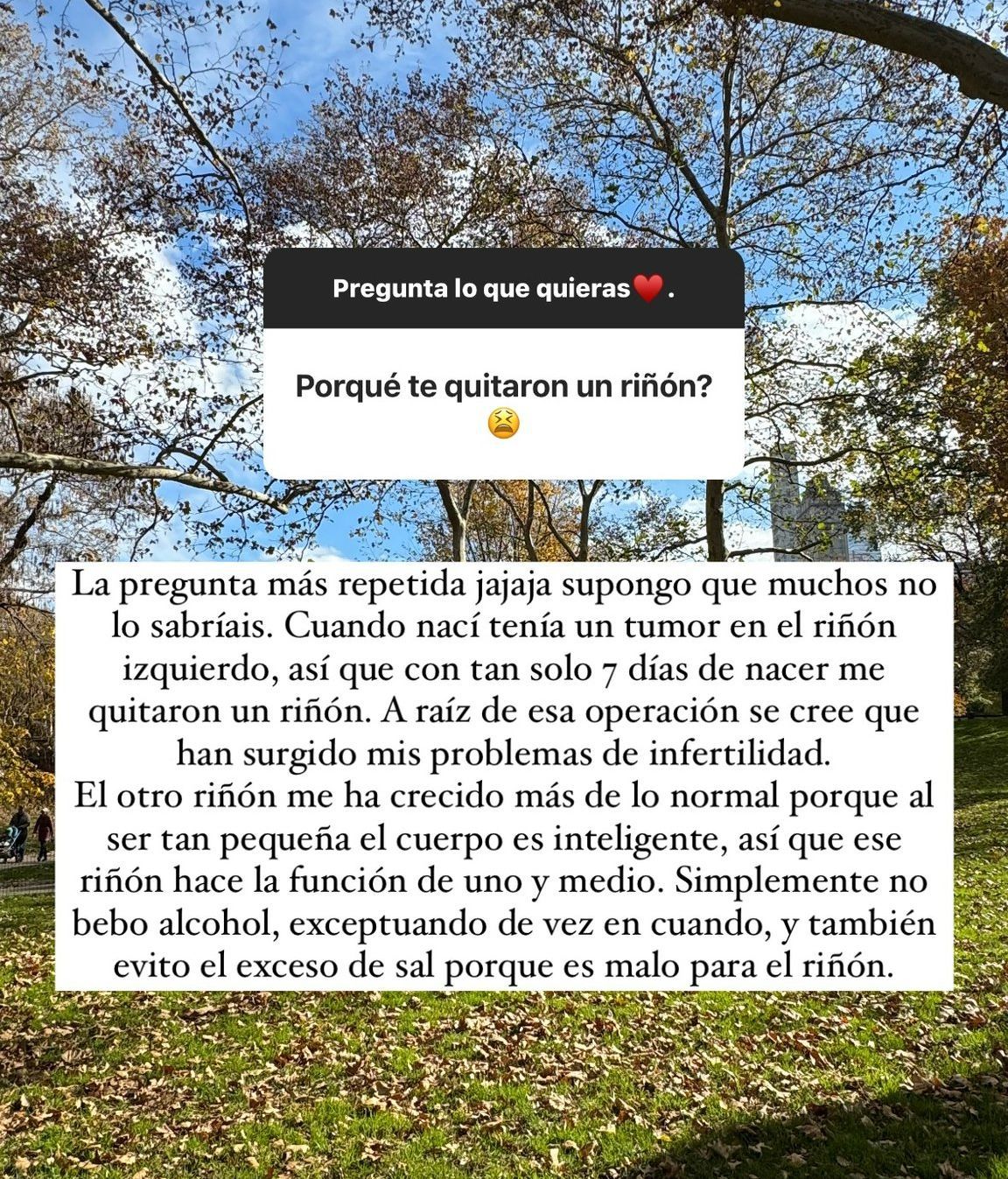 Marta Peñate habla de su operación de riñón a los 7 días de vida