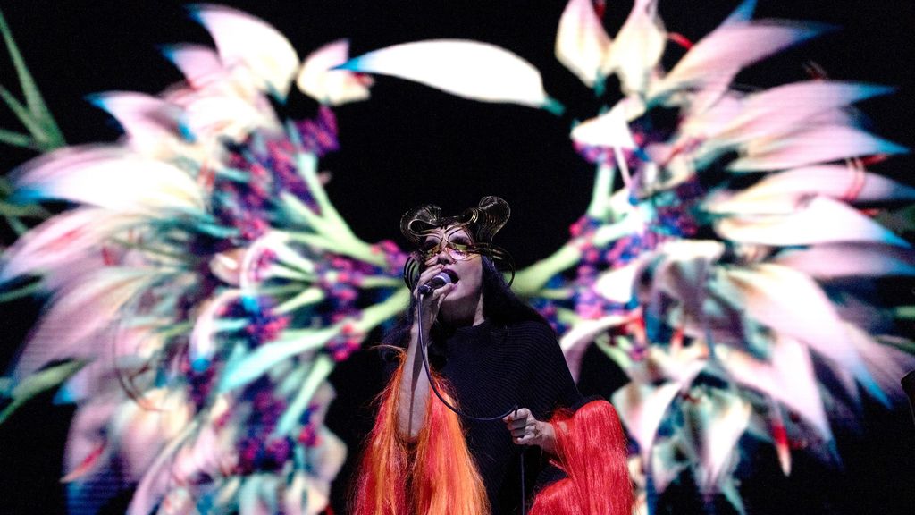 Bjork, durante su último concierto en España, hace dos meses.