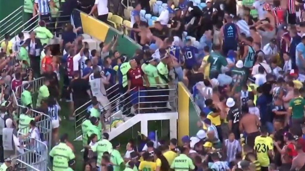 Brutal pelea en el Brasil- Argentina en el Maracaná