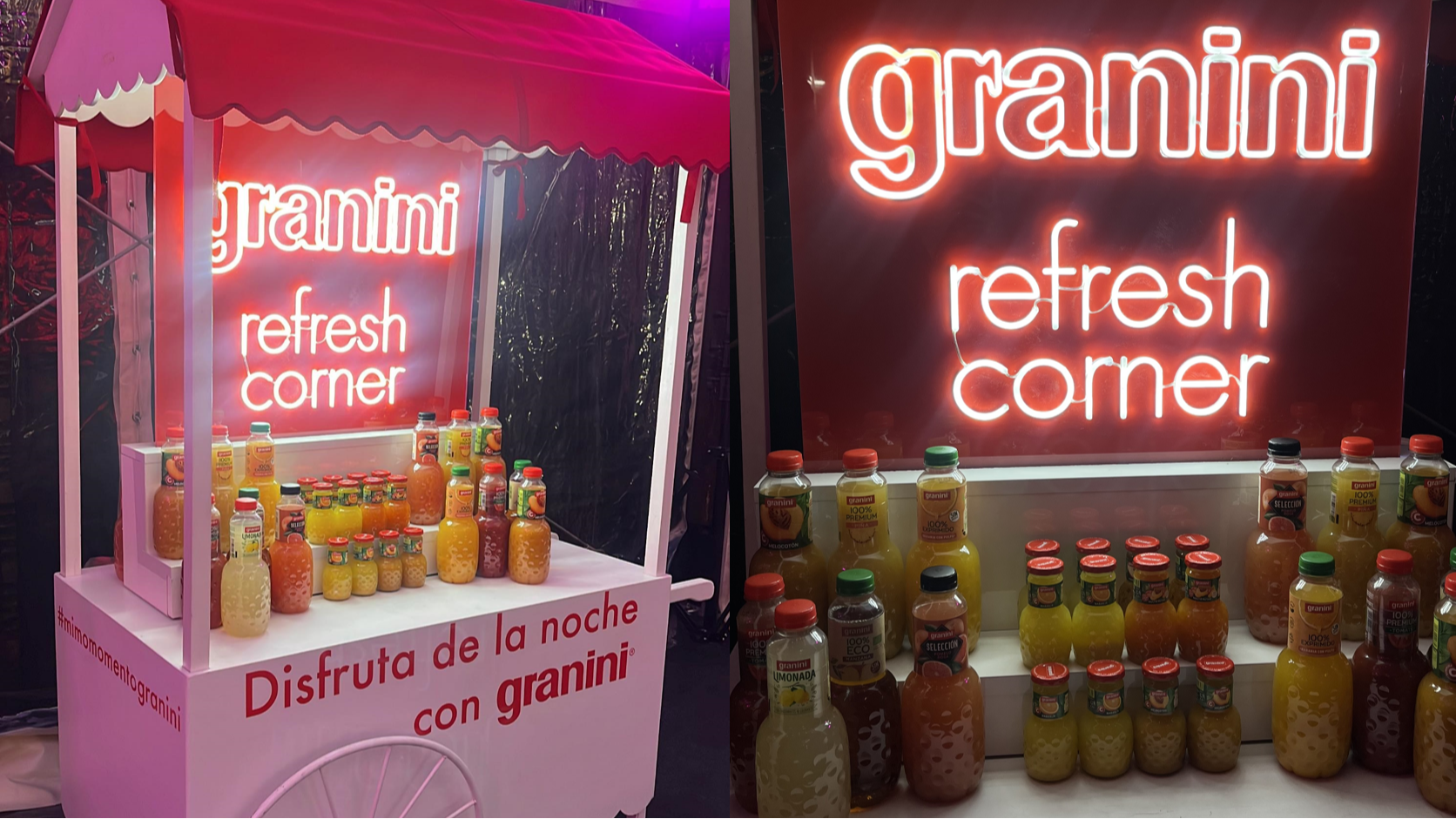 El Refresh Corner de Granini durante los 'GenZ Awards'.