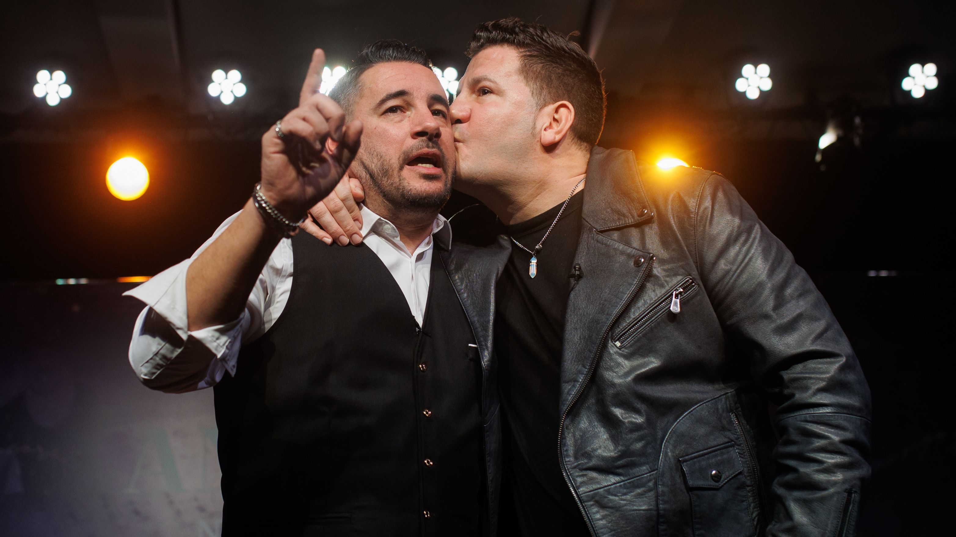 Andy y Lucas, en la rueda de prensa