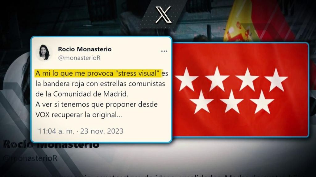 El origen de la bandera de la Comunidad de Madrid que provoca “estrés visual” a Rocío Monasterio: las estrellas que califica de “comunistas” son por las provincias limítrofes