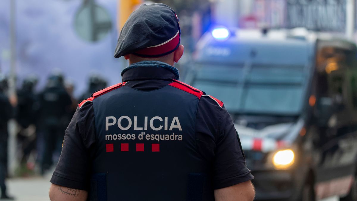 Los Mossos d'Esquadra ante el Kubo y la Ruina durante una manifestación