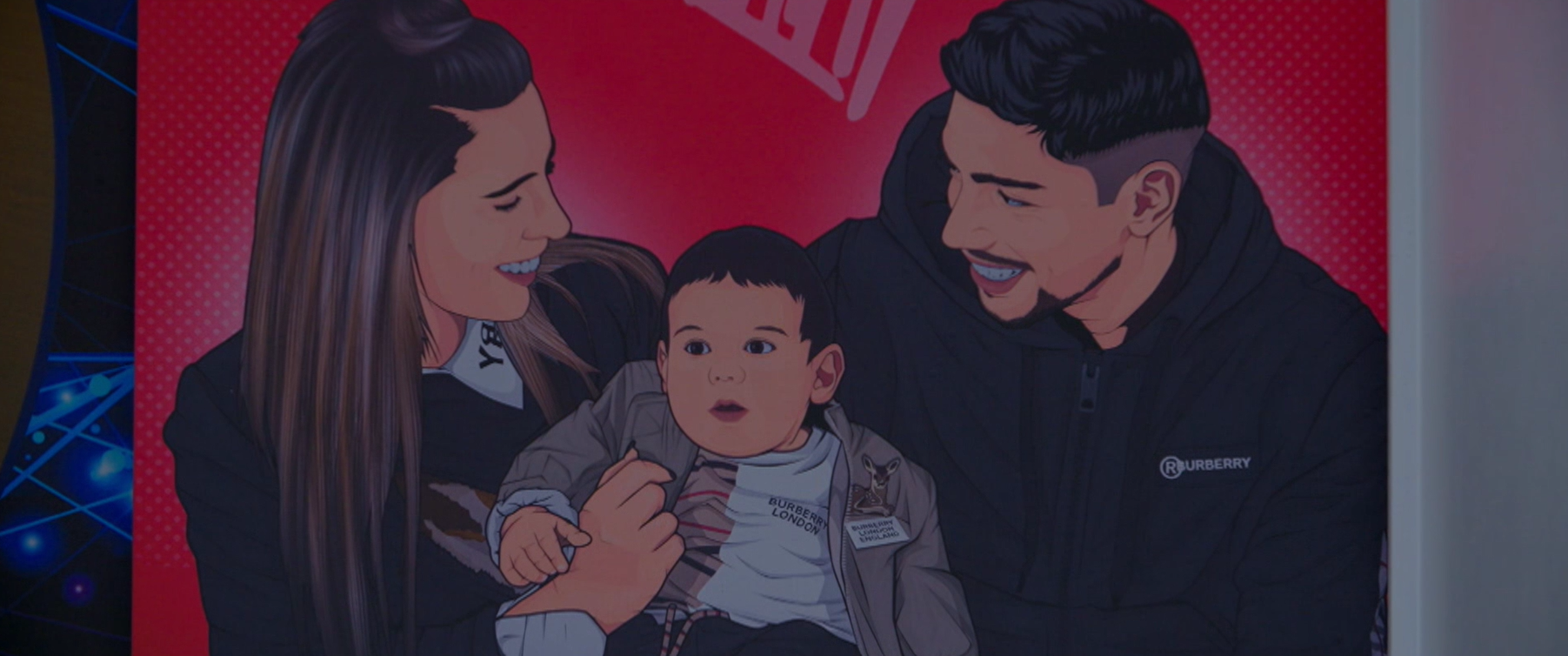 Preciosa ilustración de Mina, Benicio y Fede