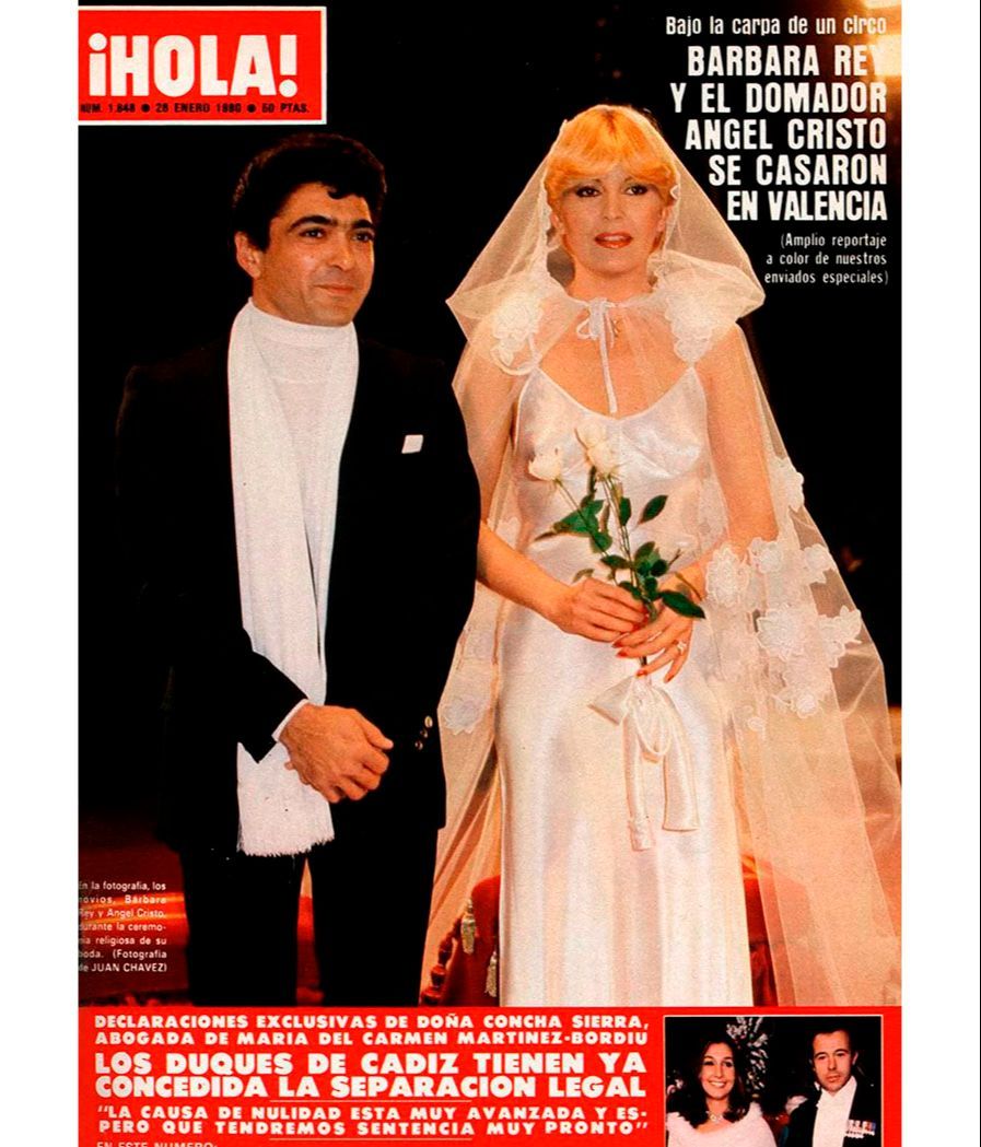 Portada de la revista con la boda de Ángel Cristo y Bárbara Rey