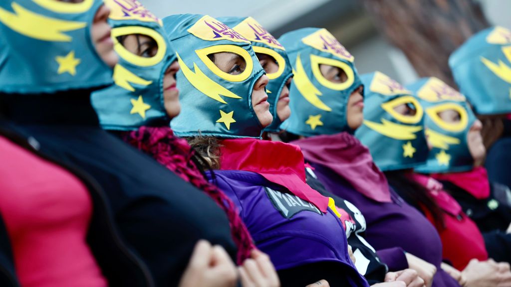 Manifestación contra la violencia machista en Roma