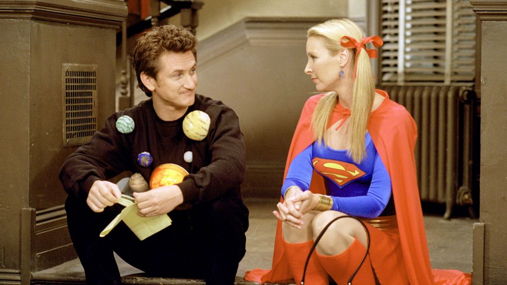 Sean Penn y Lisa Kudrow en 'Friends'