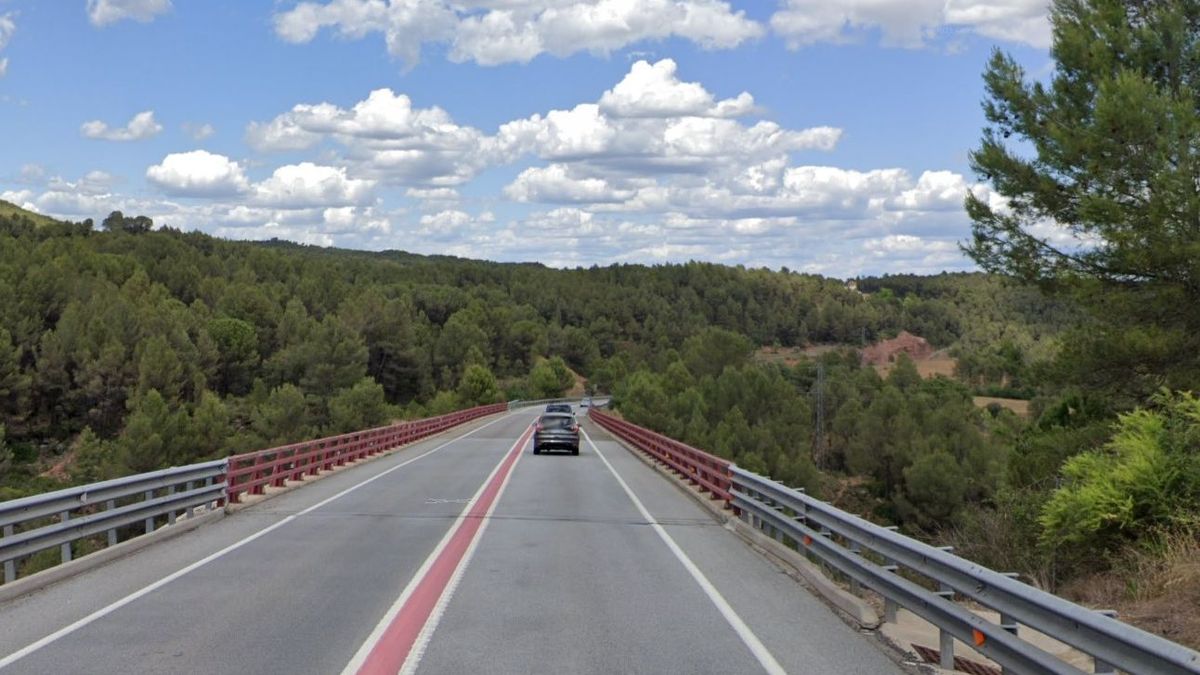 Carretera C-37 a la altura de Sant Salvador de Guardiola (Barcelona)